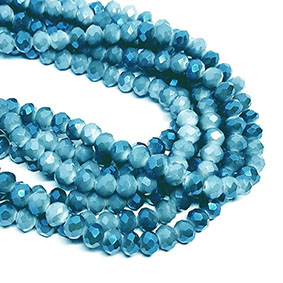 Cipollotti in Vetro Bicolore Azzurro AB 2x3mm (CPL101)