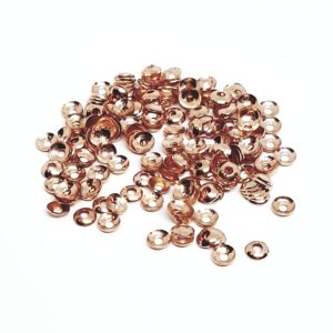 Copri Perle in Ottone Lisce Oro Rosa 3mm (CPOT029-R)