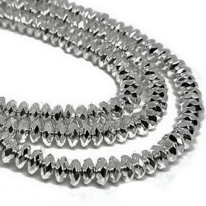 Filo di Ematite Rondelle 2x4mm