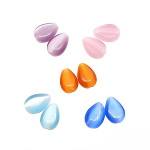 Gocce di Occhi di Gatto 8x12mm Piatte