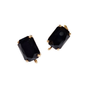 Perni in Ottone Con Pietre in Vetro 10x14mm