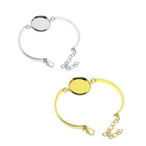 Bracciali in Lega di Zinco con Base per Inserto Cabochon da 20mm
