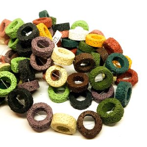 Pietra Lavica Multi Color Rondelle da 20mm (PTRLV050)