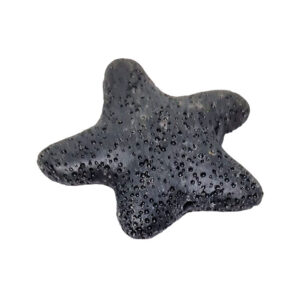 Pietra Lavica a forma di Stella Nere da 25mm