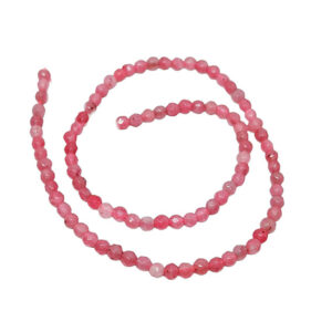 Pietre di Agata Rosa Sfaccettata 4mm