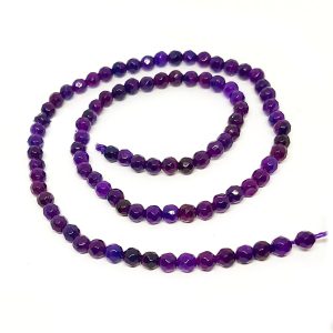 Pietre di Agata Viola Scuro Sfaccettata 4mm
