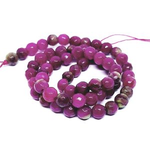 Pietre in Agata Sfaccettata Fucsia Scuro Rainbow 6mm (PTAG064)