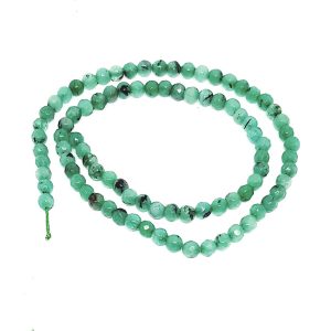 Pietre di Agata Verde Acqua Sfaccettata Striata 4mm