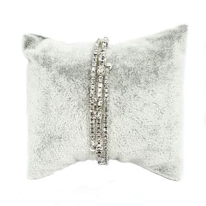 Bracciali in Ottone con Strass 3 Giri Argento