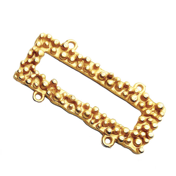 Distanziatori in Zama Rettangolare con Decorazione Vintage 18x45mm (DSZM168)