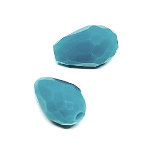 Gocce di Vetro Sfaccettato Cobalto 10x15mm
