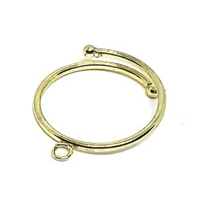 Base per Anello in Ottone Regolabile con Asola Oro