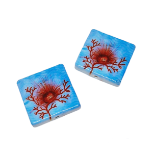 Mattonelle in Ceramica Rametto di Corallo con Foro Passante 22mm (018)