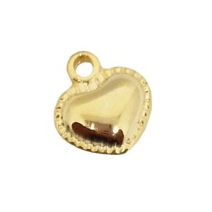 Ciondoli in Zama Cuoricino Oro 12x14mm (CNZM183-O)