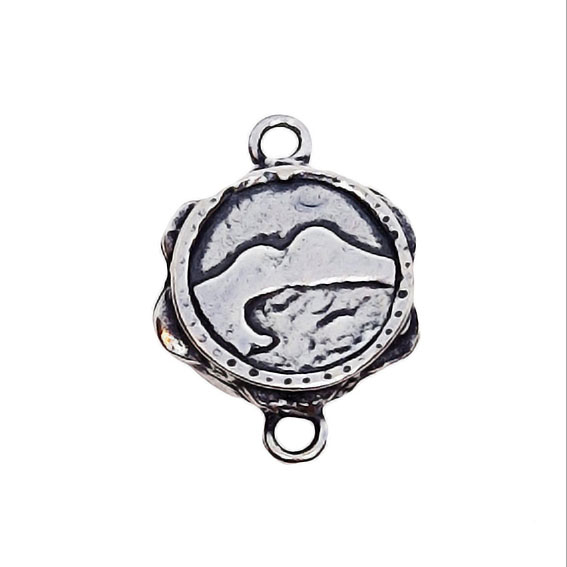 Distanziatori in Zama Stile Napoli Tamburelli Raffigurante il Vesuvio 16mm (DSZM182-V)