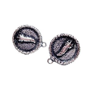 Perni in Zama Stile Napoli Cornetto Porta Fortuna Silver (376)