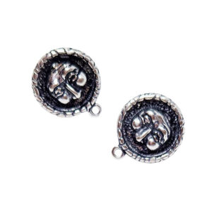 Perni in Zama Stile Napoli Maschera di Pulcinella Silver 15mm (377)
