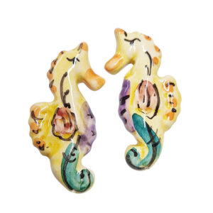 Ceramica di Caltagirone Cavallucci Marini 25x54mm (032)