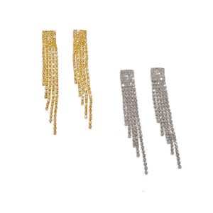 Orecchini Pendenti in Zinco con Strass 8cm