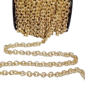 Catena in Alluminio Diamant Ovale Oro 5x7mm (CTAL064-O)