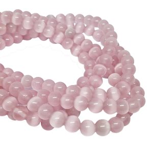 Pietre Occhi di Gatto Rosa 8mm (PTOG154-RO)