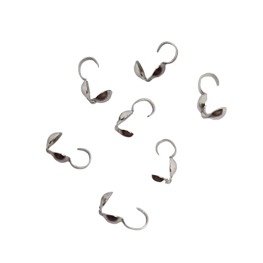 Copri Nodo in Acciaio con Gancio Silver 3,2mm (CSCAC005-S)
