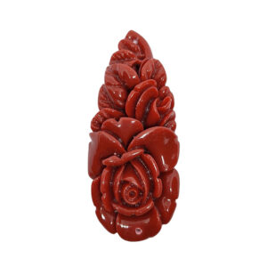 Componenti in Resina Goccia Fiorata 25x55mm Rosso (CMPRS053-RS)