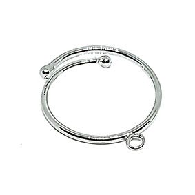 Base per Anello in Ottone Regolabile con Asola Silver 3mm