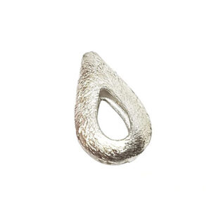 Distanziatori in Ottone Goccia Forata Silver 14x23mm