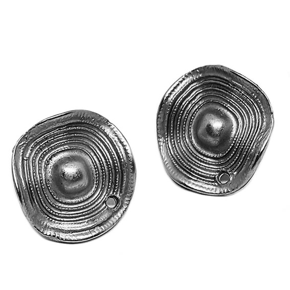 Perni in Zama Tondo Rigato 20mm Silver (135)