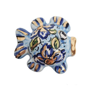 Ceramica di Caltagirone Pesce Palla Sfondo Azzurro 50x58mm