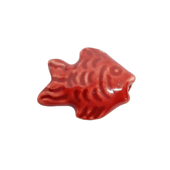 Componenti in Ceramica Pesce con Foro Passante 15x19mm - immagine 3