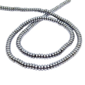 Filo di Ematite Rondelle Silver 2x4mm