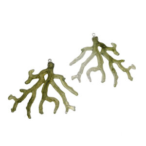 Componenti in Resina Rametto di Corallo 40x50mm Verde