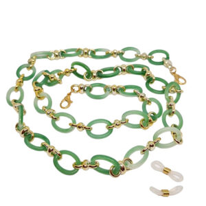 Catena in Resina per Occhiali Verde 70cm