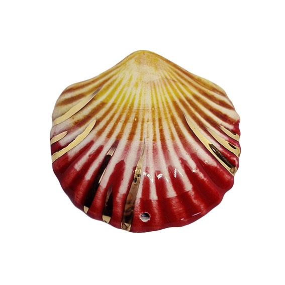 Ceramica di Caltagirone Conchiglia Rossa 55x55mm