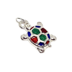 Ciondoli in Zama Tartaruga Smaltate Multi Color 15x22mm (CNZMT181-MC)