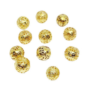Distanziatori in Metallo Sfere Lavorate Oro 10mm (DSMT028-O)