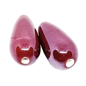 Gocce in Ceramica Rosso Scuro 10x20mm