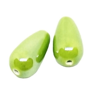 Gocce in Ceramica Verde 10x20mm