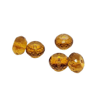 Pietre in Vetro Rondelle Sfaccettate Ambra 8x14mm