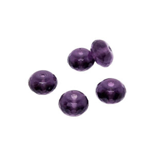 Pietre in Vetro Rondelle Sfaccettate Viola 6x10mm