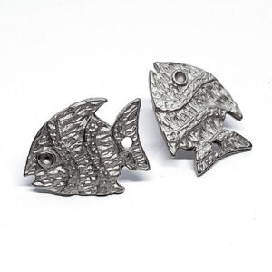 Perni in Zama Pesce 18x23mm Silver (313)
