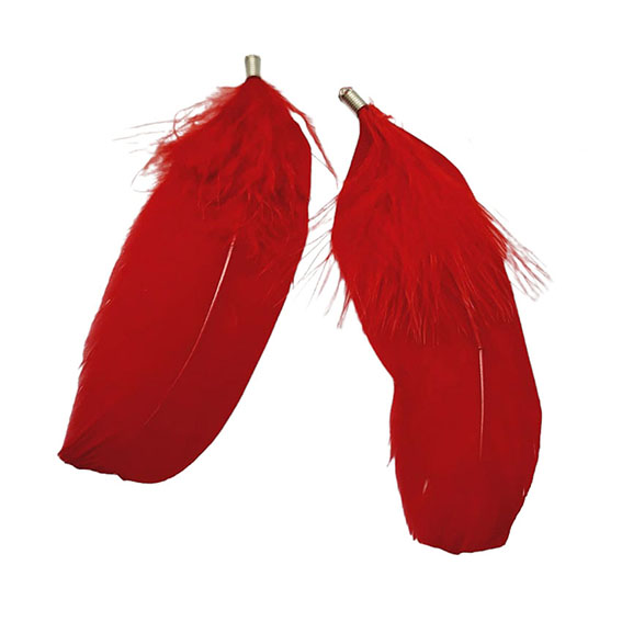 Piume Naturali Rosse