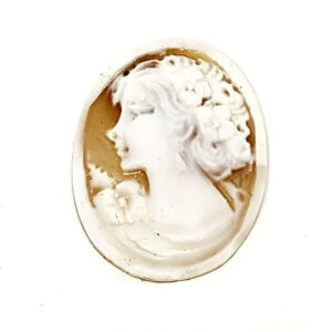 Cammeo in Corniola Dea 22x30mm Circa Lato Sinistro