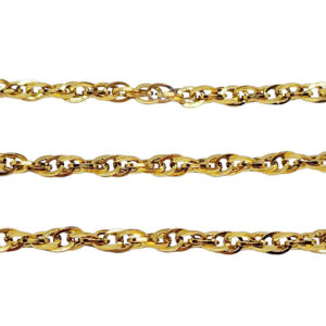 Catena in Acciaio Con Maglie Intrecciate Saldate Oro 3x5mm (CTAC072-O)