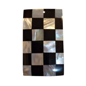 Ciondoli in Madreperla Rettangolare a Scacchi Grandi 35x60mm