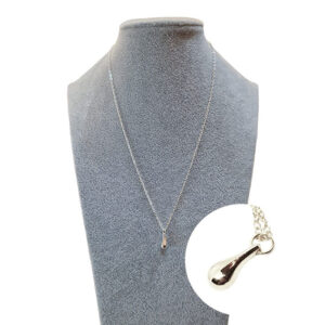 Collane in Lega di Zinco Silver con Ciondolo Goccia