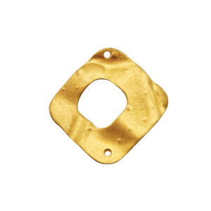 Distanziatori in Zama Rombo Ondulato Oro 30mm (DSZM153)