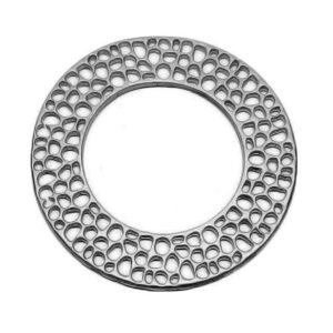 Distanziatori in Zama Tondo Forato da decorare Silver 40mm (DSZM154-S)